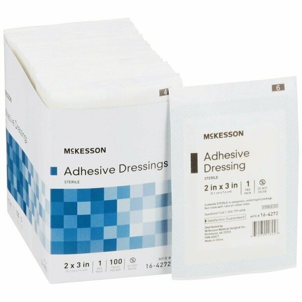 Mckesson White Adhesive Dressing, 2 x 3 Inch, 2400PK 16-4272